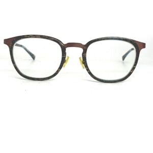 BELLINGER DENMARK Circle X 48 21 C2823M Round Eyeglasses Frames Metal Wood 21054